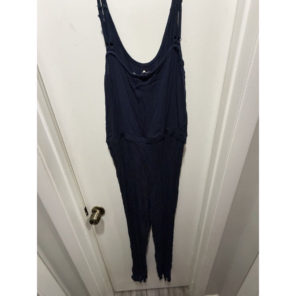 Soft Surroundings Women's Navy Jumpsuit L